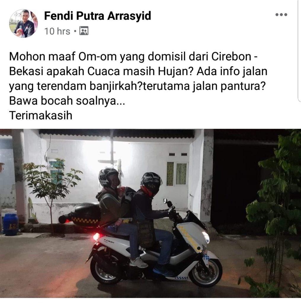 Cirebon bekasi naik motor