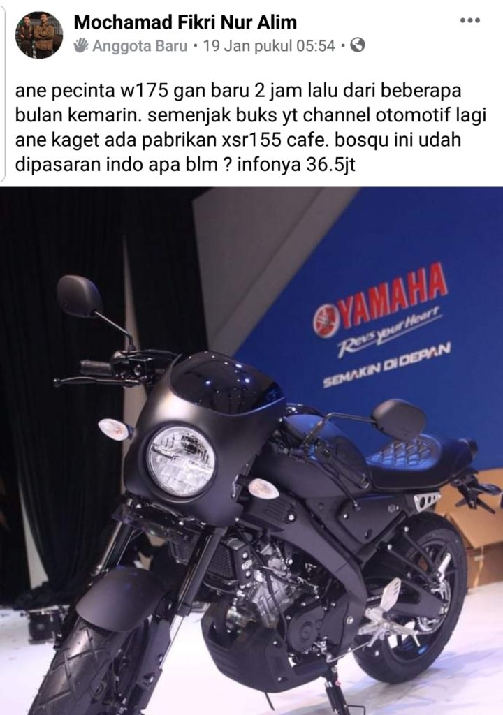 Yamaha xsr cafe racer