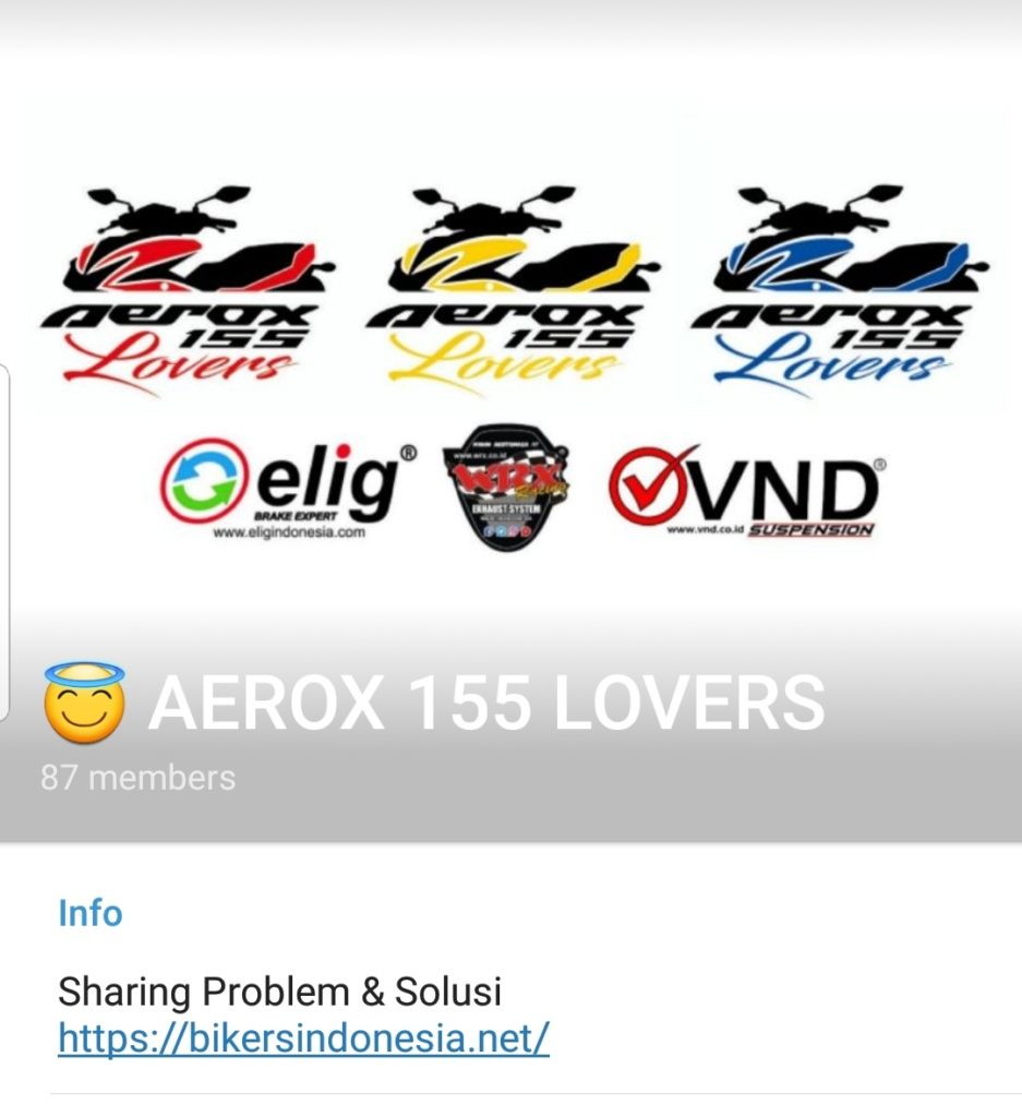 Telegram aerox155 lovers
