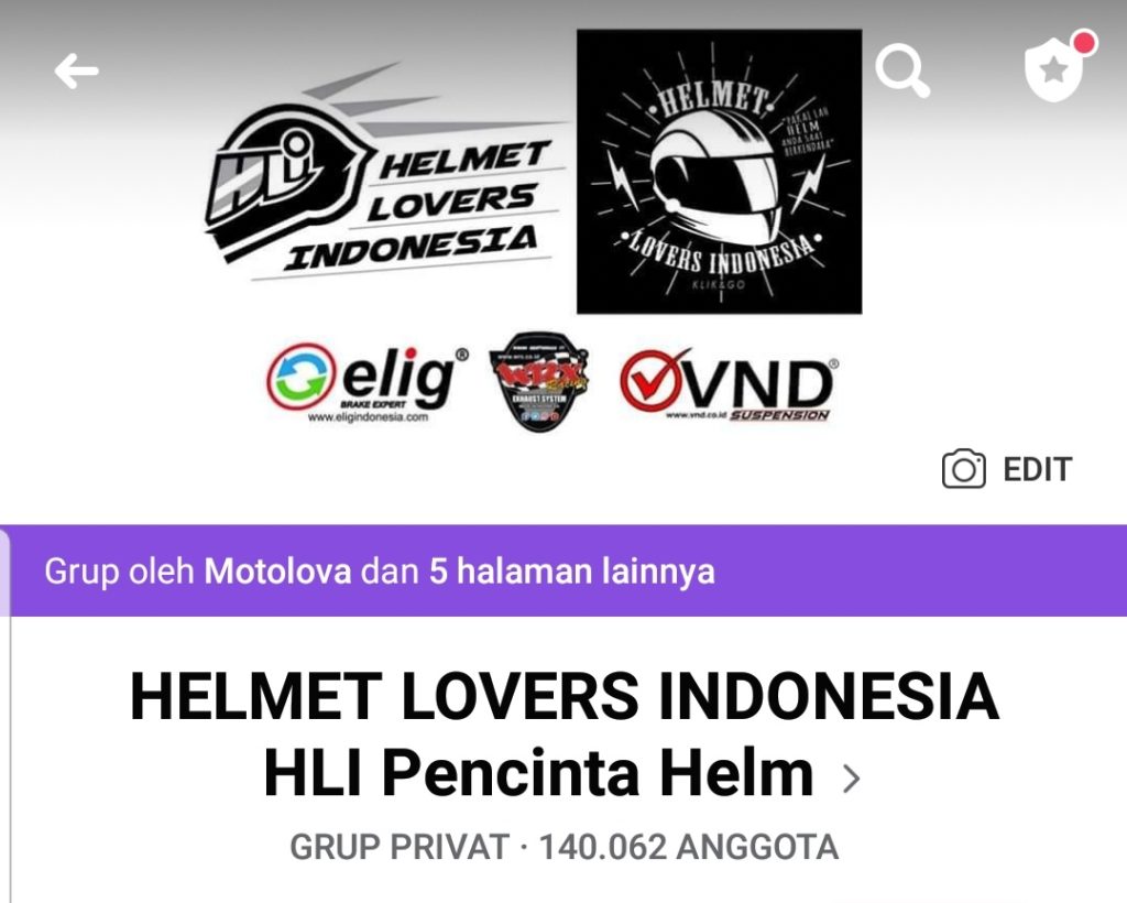 Komunitas helm helmet lovers indonesia