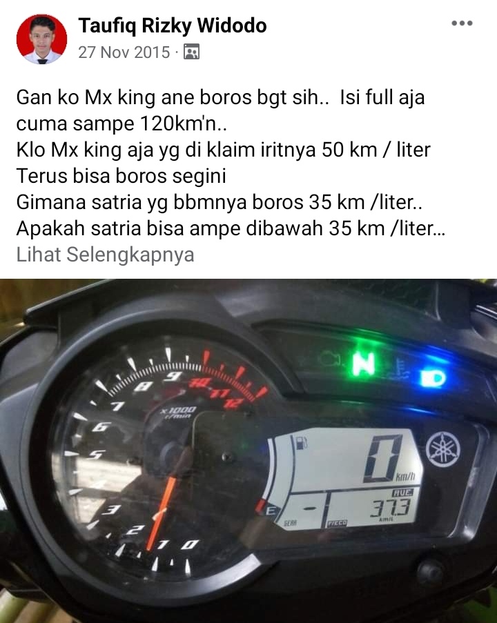 Yamaha max king boros bensin bbm