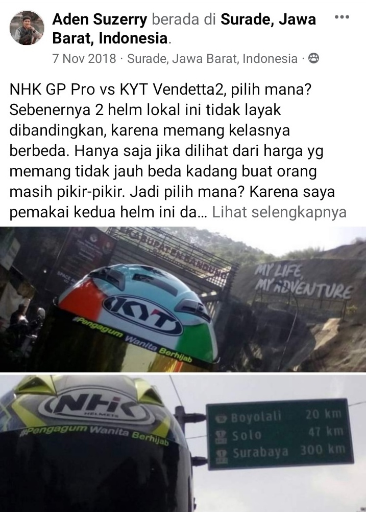 Helm NHK GP Pro VS KYT Vendetta 2 Pilih Mana?