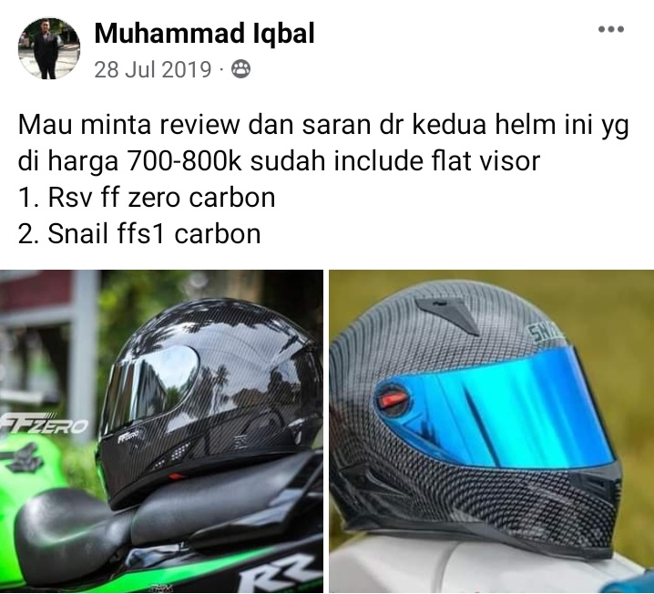 Minta Saran Review Helm RSV & Snail 