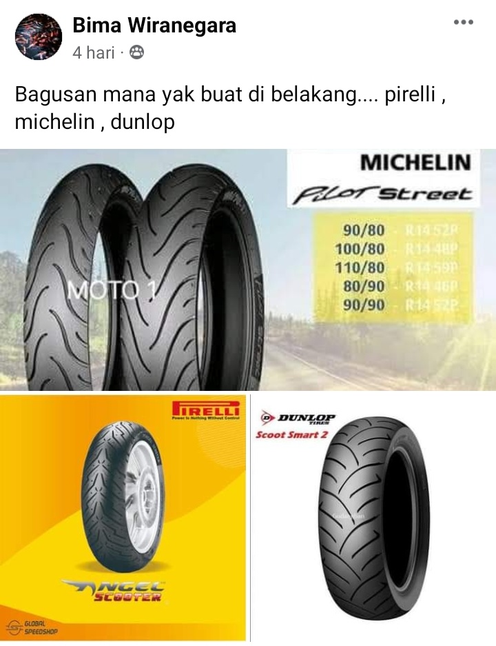 Bagusan Mana Ban Motor Pirelli Michelin Atau Dunlop?